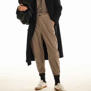 Zara cudroy papaerbag pants